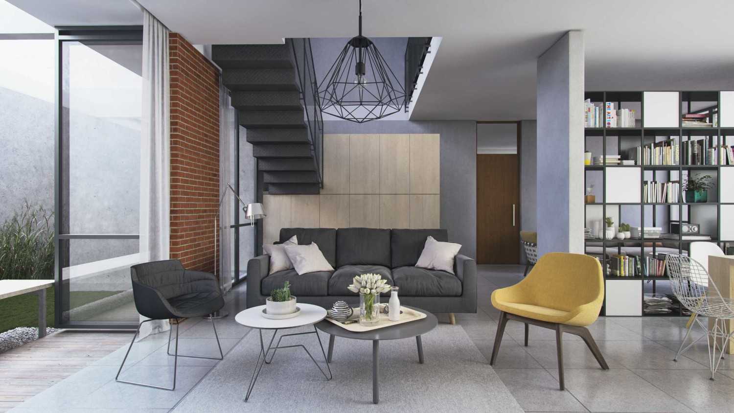 3 Desain Interior Ruang Tamu dan Kamar Tidur Rumah