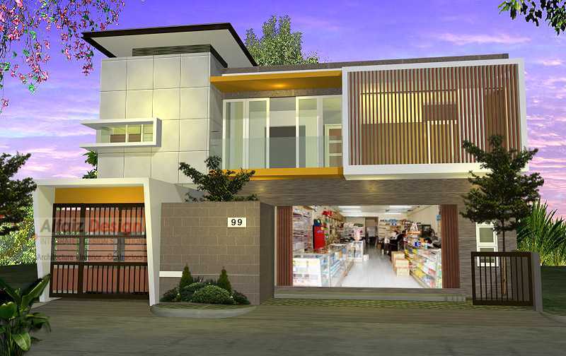 5 Desain Rumah Toko Modern Untuk Memulai Bisnis Anda - ARSITAG