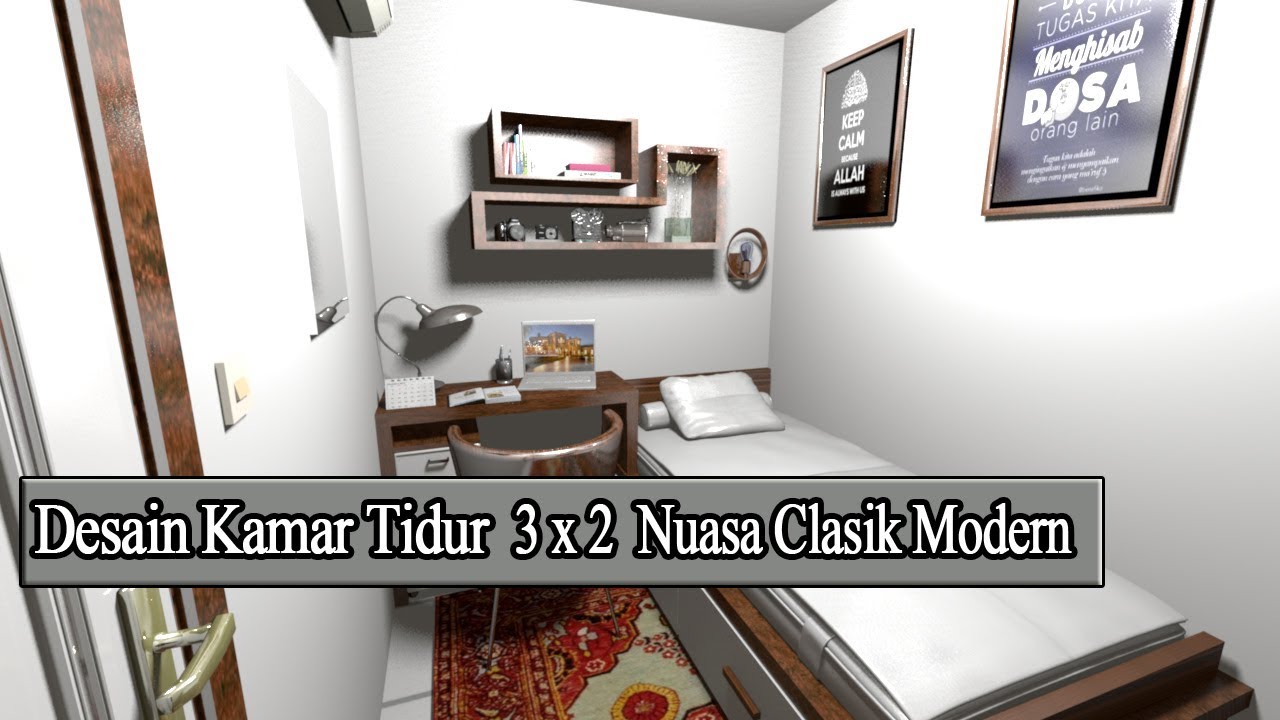 Desain kamar 3 x 3 Konsep Clasik Moderen nyaman Anti sempit Desain kamar 3 x 3 Konsep Clasik Moderen nyaman Anti sempit
