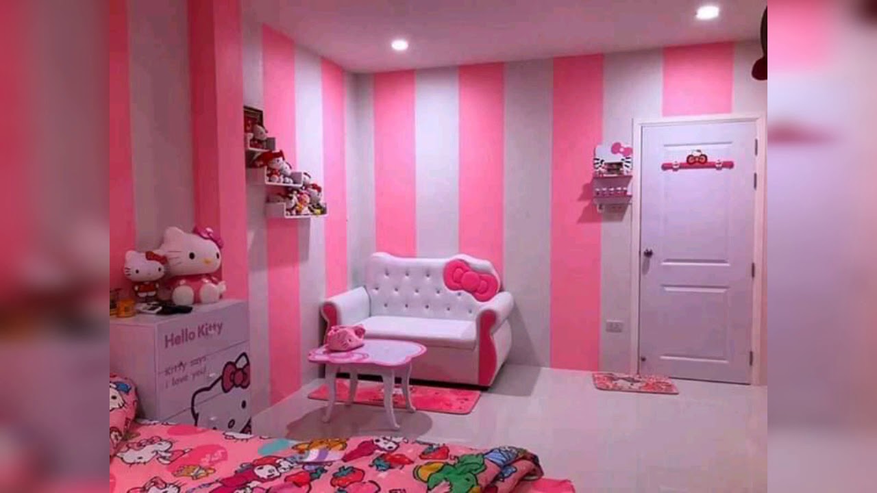 Desain kamar Hello Kitty buat anakwajib coba - YouTube Desain kamar Hello Kitty buat anakwajib coba - YouTube