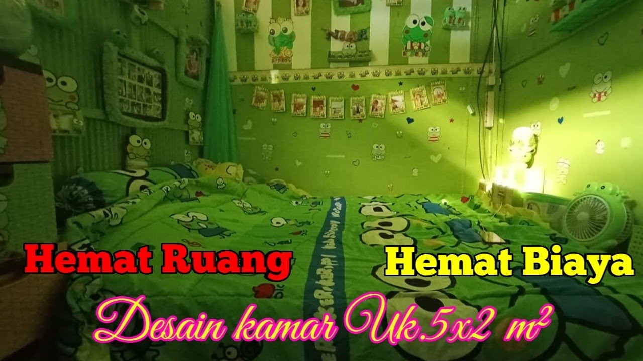Hemat Ruang & Biaya!!!Desain kamar motif "Keroppi" uk.5x5 Hemat Ruang & Biaya!!!Desain kamar motif "Keroppi" uk.5x5