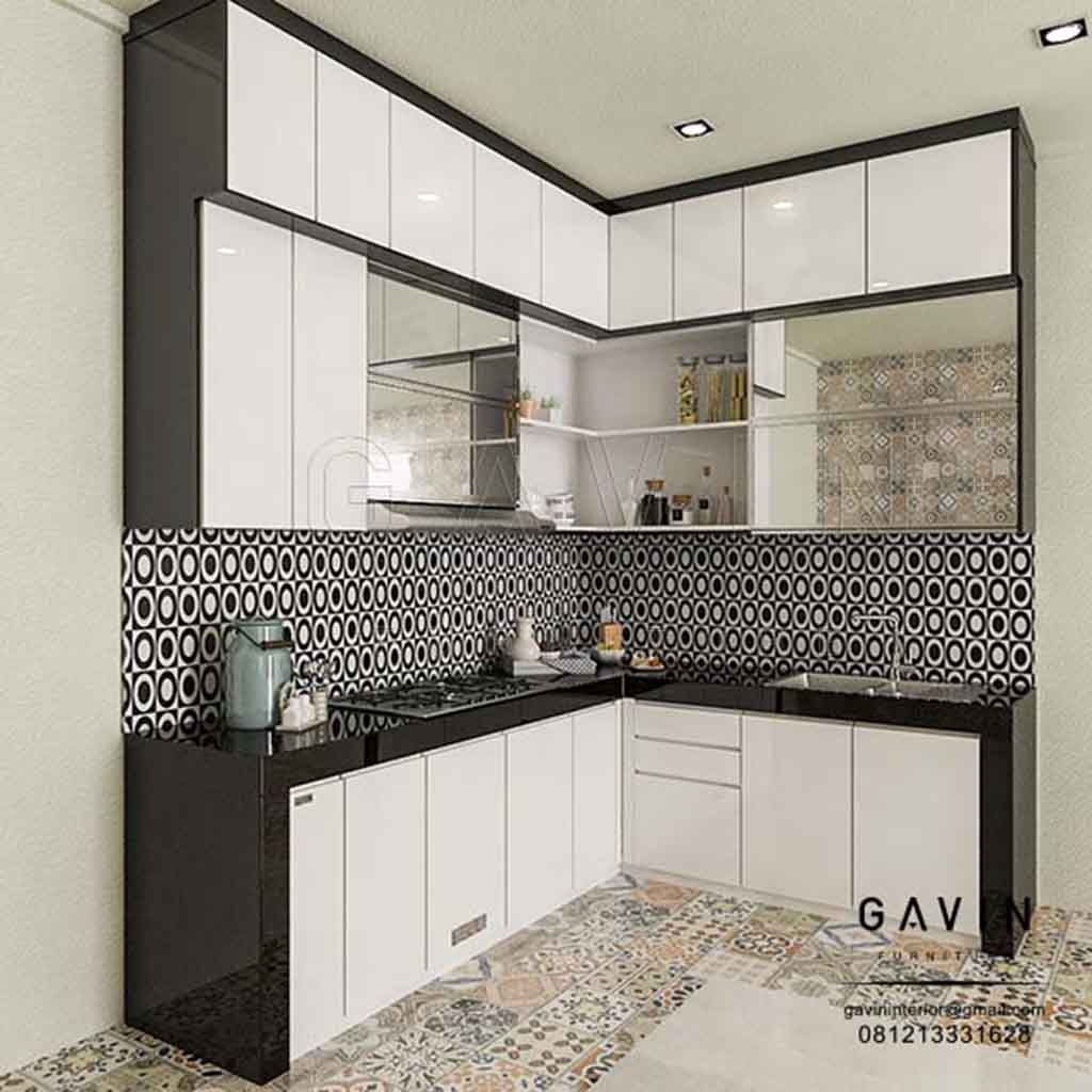 Gambar Lemari Dapur Warna Hitam Putih Pondok Cabe Gambar Lemari Dapur Warna Hitam Putih Pondok Cabe
