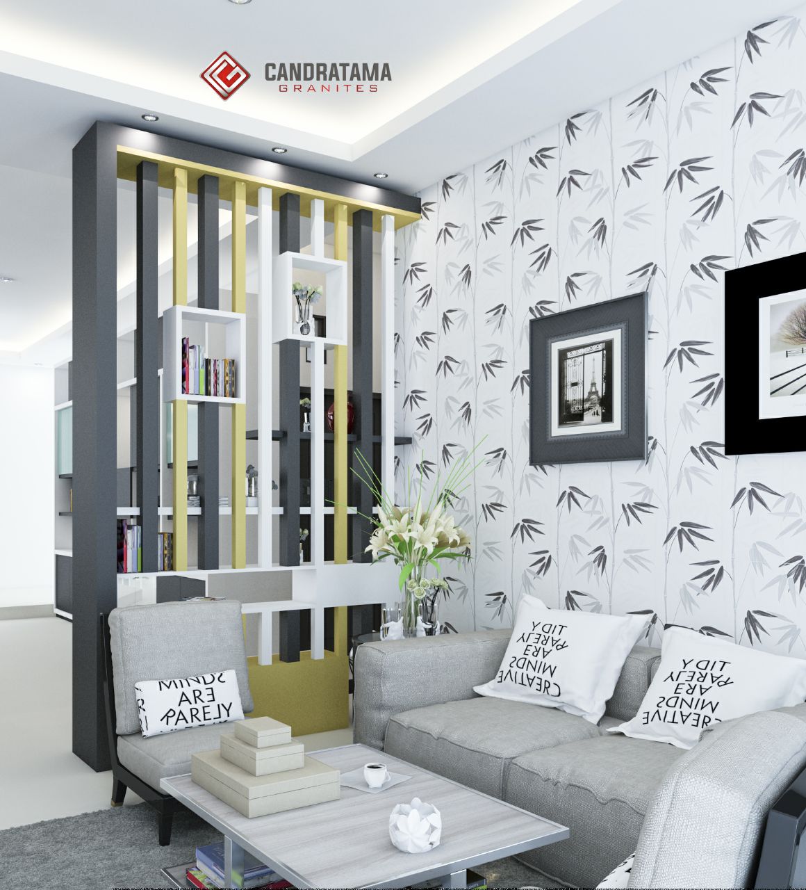 Penyekat Ruangan Minimalis Modern  Interior Malang 3